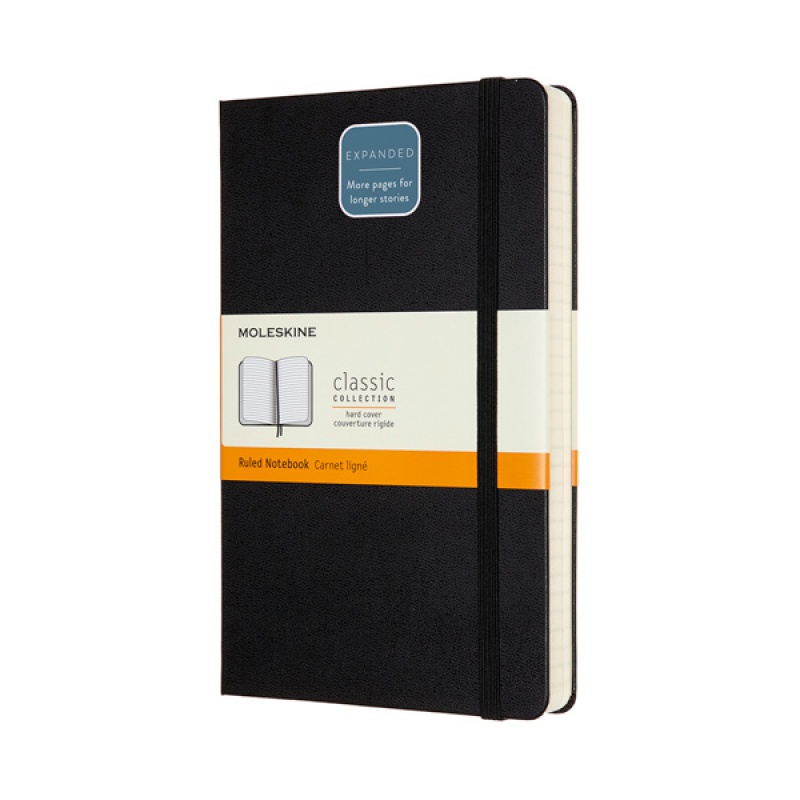 Notes MOLESKINE Classic L (13x21cm) w linie, twarda oprawa, 400 stron, czarny - zdjęcie (2