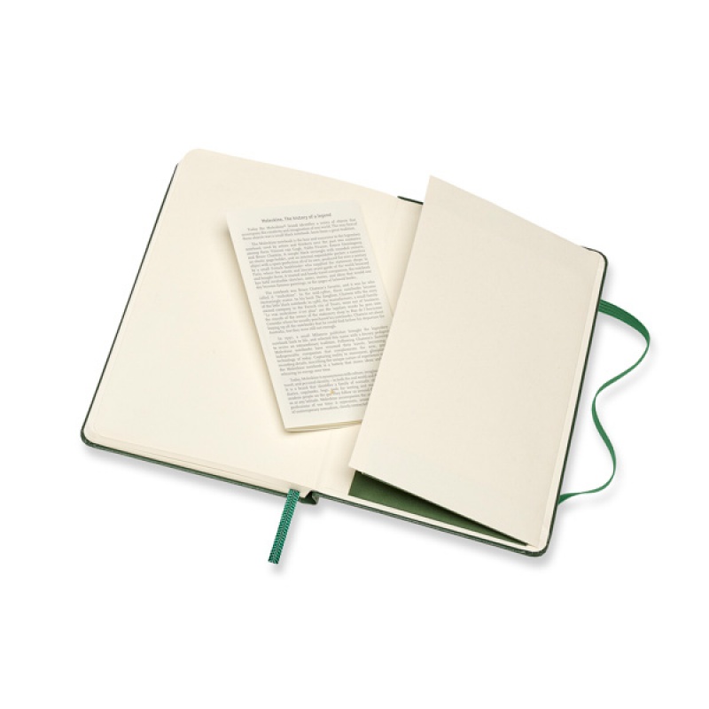Notes MOLESKINE Classic P (9x14 cm) w linie, twarda oprawa, myrtle green, 192 strony, zielony - zdjęcie (2