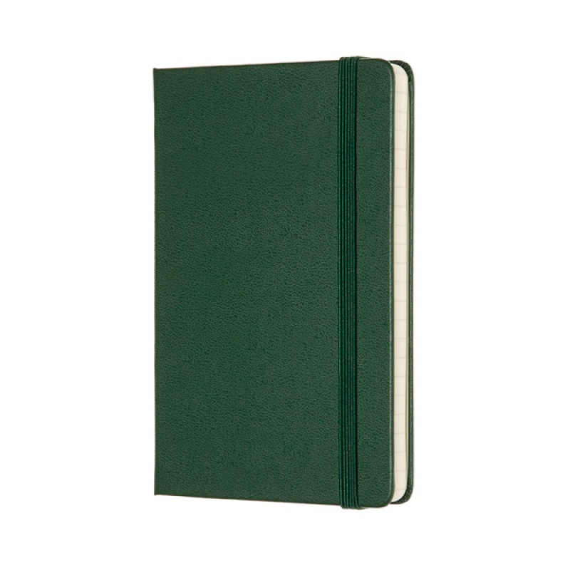 Notes MOLESKINE Classic P (9x14 cm) w linie, twarda oprawa, myrtle green, 192 strony, zielony - zdjęcie (8