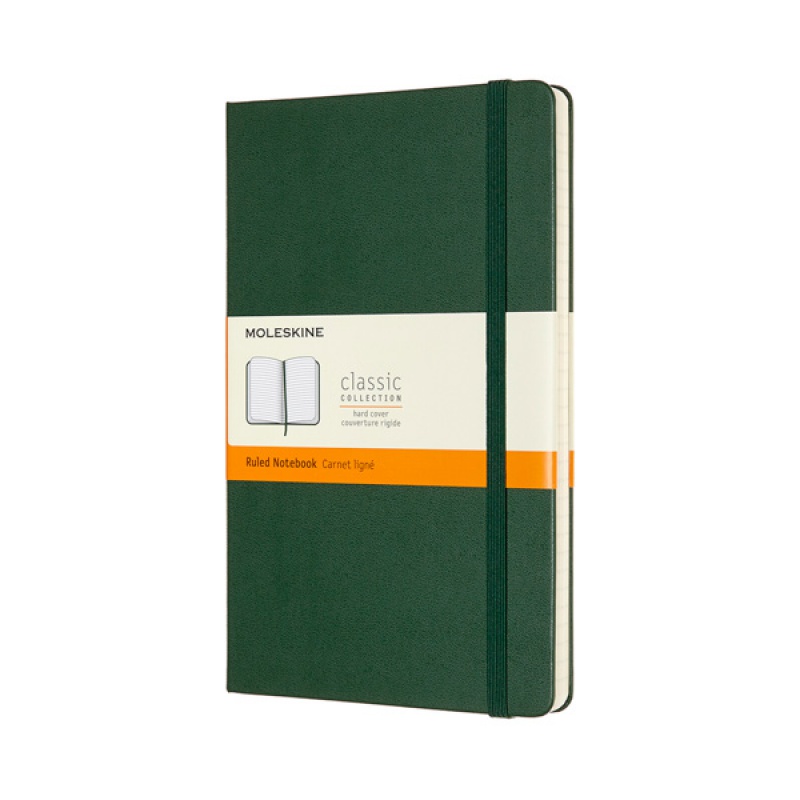 Notes MOLESKINE Classic L (13x21cm) w linie, twarda oprawa, myrtle green, 240 stron, zielony - zdjęcie (12