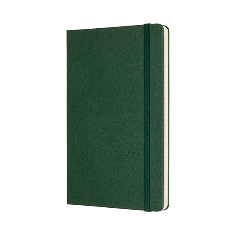Notes MOLESKINE Classic L (13x21cm) w linie, twarda oprawa, myrtle green, 240 stron, zielony - zdjęcie (8