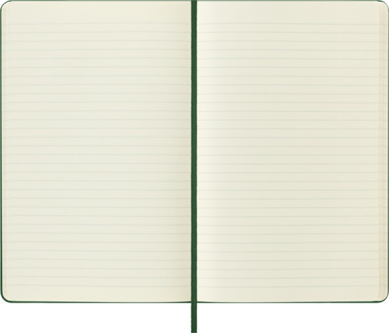 Notes MOLESKINE Classic L (13x21cm) w linie, twarda oprawa, myrtle green, 240 stron, zielony - zdjęcie (7
