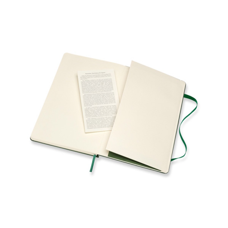 Notes MOLESKINE Classic L (13x21cm) w kropki, twarda oprawa, myrtle green, 240 stron, zielony - zdjęcie (2
