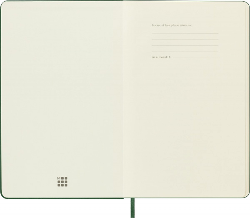 Notes MOLESKINE Classic L (13x21cm) w kropki, twarda oprawa, myrtle green, 240 stron, zielony - zdjęcie (9