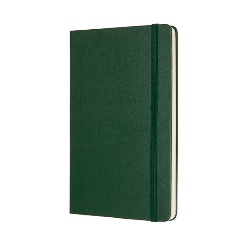 Notes MOLESKINE Classic L (13x21cm) w kropki, twarda oprawa, myrtle green, 240 stron, zielony - zdjęcie (8