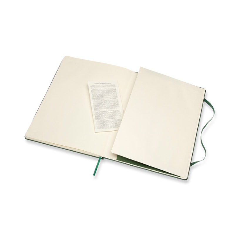 Notes MOLESKINE Classic XL (19x25cm) w linie, twarda oprawa, myrtle green, 192 strony, zielony - zdjęcie (2
