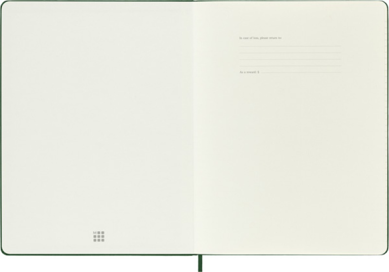 Notes MOLESKINE Classic XL (19x25cm) w linie, twarda oprawa, myrtle green, 192 strony, zielony - zdjęcie (9