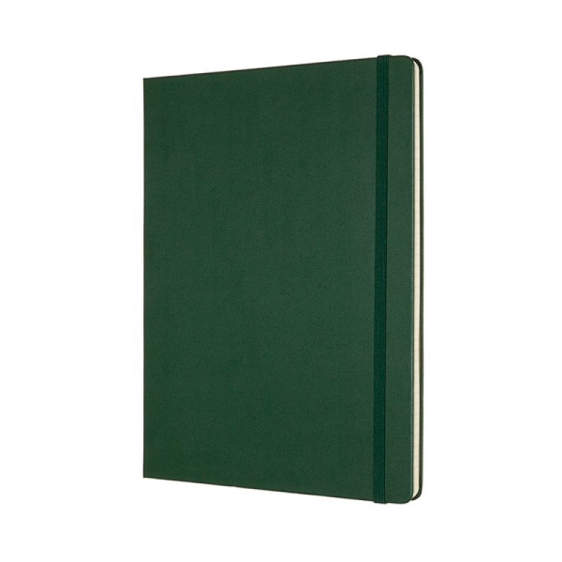 Notes MOLESKINE Classic XL (19x25cm) w linie, twarda oprawa, myrtle green, 192 strony, zielony - zdjęcie (8