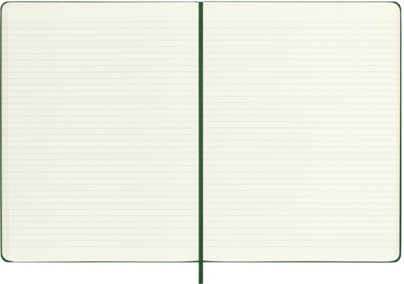 Notes MOLESKINE Classic XL (19x25cm) w linie, twarda oprawa, myrtle green, 192 strony, zielony - zdjęcie (7