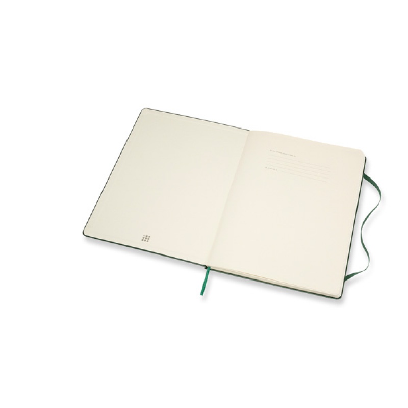 Notes MOLESKINE Classic XL (19x25cm) w linie, twarda oprawa, myrtle green, 192 strony, zielony - zdjęcie (6