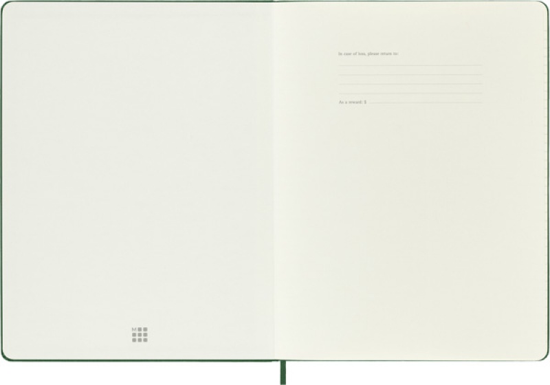 Notes MOLESKINE Classic XL (19x25cm) w kratkę, twarda oprawa, myrtle green, 192 strony, zielony - zdjęcie (9