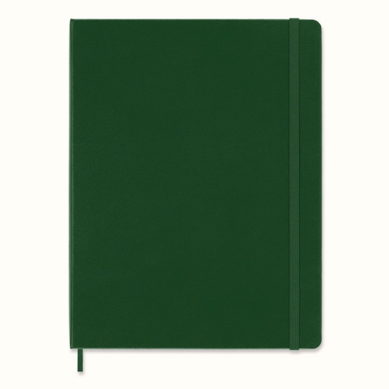 Notes MOLESKINE Classic XL (19x25cm) w kropki, twarda oprawa, myrtle green, 192 strony, zielony - zdjęcie (10