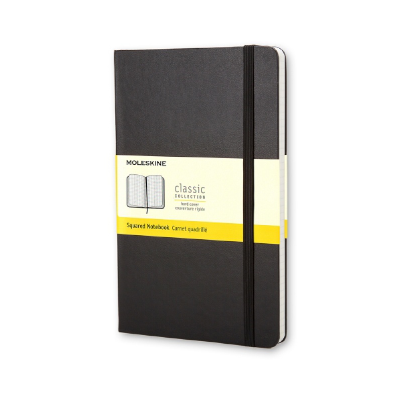 Notes MOLESKINE Classic P (9x14cm) w kratkę, twarda oprawa, 192 strony, czarny