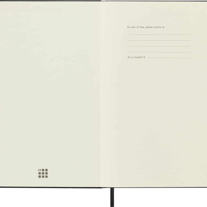 Notes MOLESKINE Classic L (13x21cm) w kratkę, twarda oprawa, 240 stron, czarny - zdjęcie (4