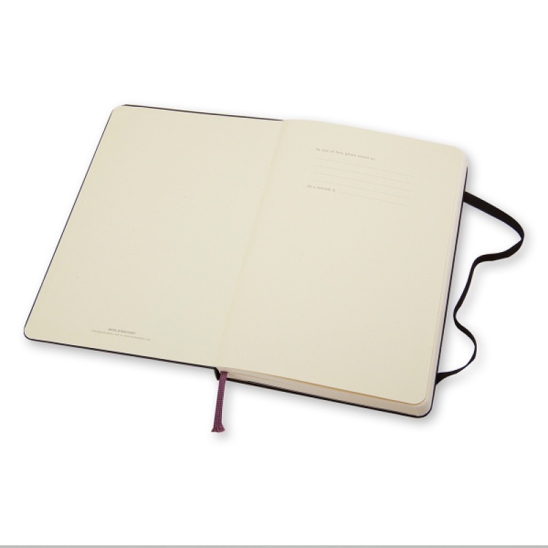 Notes MOLESKINE Classic L (13x21cm) gładki, twarda oprawa, 240 stron, czarny - zdjęcie (4