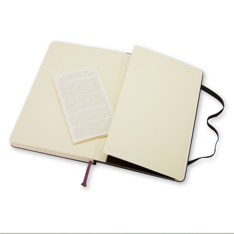 Notes MOLESKINE Classic L (13x21cm) gładki, twarda oprawa, 240 stron, czarny - zdjęcie (3
