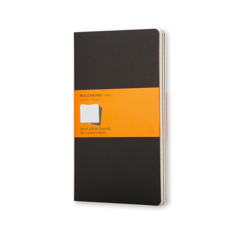 Zestaw 3 Zeszytów MOLESKINE Cahier Journals P (9x14cm) w linie, 64 strony, czarny - zdjęcie (9