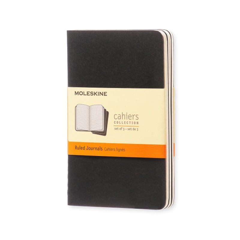 Zestaw 3 Zeszytów MOLESKINE Cahier Journals P (9x14cm) w linie, 64 strony, czarny - zdjęcie (8