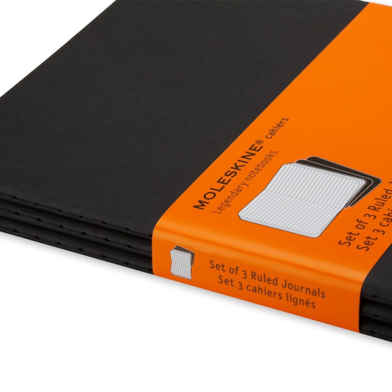 Zestaw 3 Zeszytów MOLESKINE Cahier Journals P (9x14cm) w linie, 64 strony, czarny - zdjęcie (7