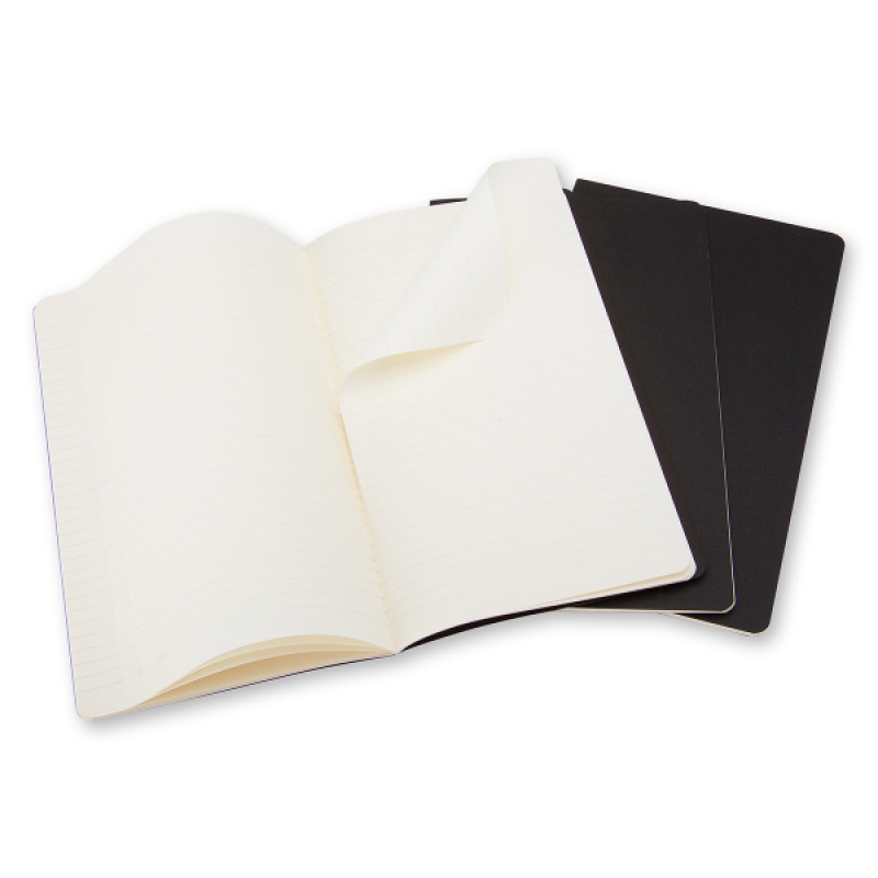 Zestaw 3 Zeszytów MOLESKINE Cahier Journals P (9x14cm) w linie, 64 strony, czarny - zdjęcie (6
