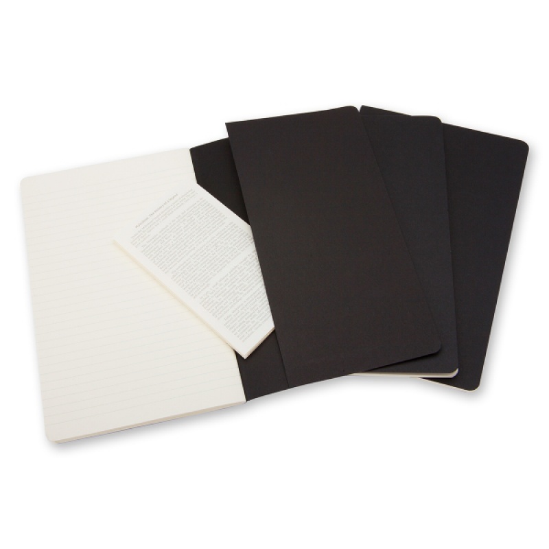 Zestaw 3 Zeszytów MOLESKINE Cahier Journals P (9x14cm) w linie, 64 strony, czarny - zdjęcie (5