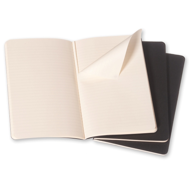 Zestaw 3 Zeszytów MOLESKINE Cahier Journals P (9x14cm) w linie, 64 strony, czarny - zdjęcie (4