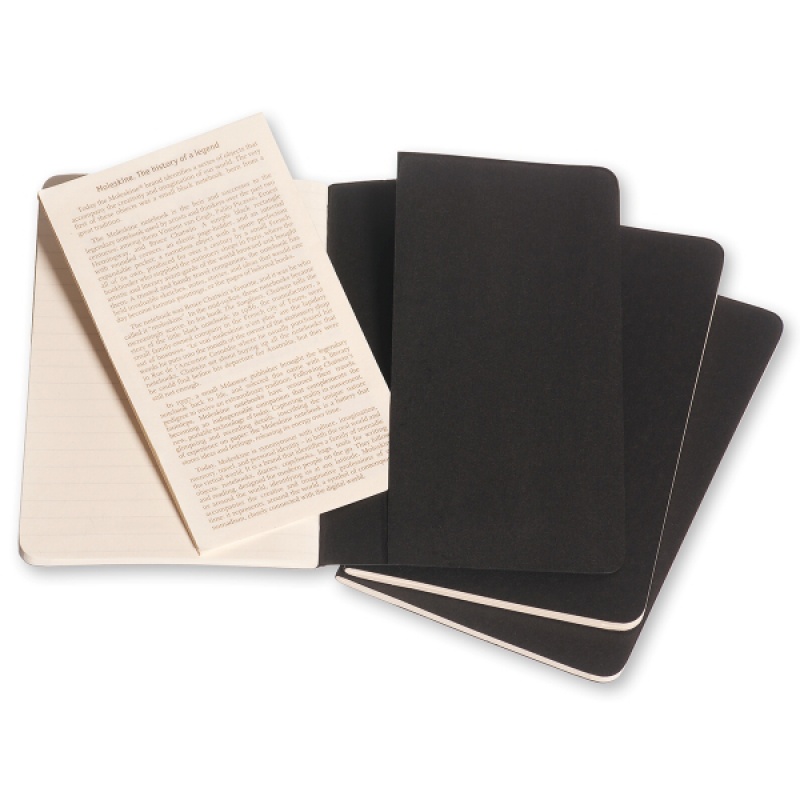 Zestaw 3 Zeszytów MOLESKINE Cahier Journals P (9x14cm) w linie, 64 strony, czarny - zdjęcie (2