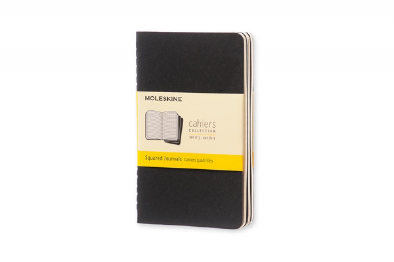 Zestaw 3 Zeszytów MOLESKINE Cahier Journals P (9x14cm) w kratkę, 64 strony, czarny - zdjęcie (13
