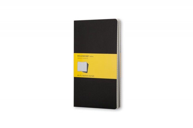 Zestaw 3 Zeszytów MOLESKINE Cahier Journals P (9x14cm) w kratkę, 64 strony, czarny - zdjęcie (11