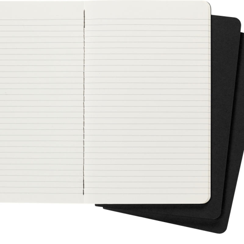 Zestaw 3 Zeszytów MOLESKINE Cahier Journals L (13x21cm) w linie, 80 stron, czarny - zdjęcie (3