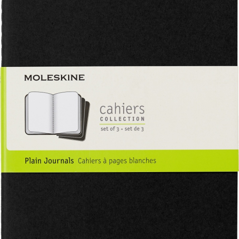 Zestaw 3 Zeszytów MOLESKINE Cahier Journals L (13x21cm) gładki, 80 stron, czarny - zdjęcie (6