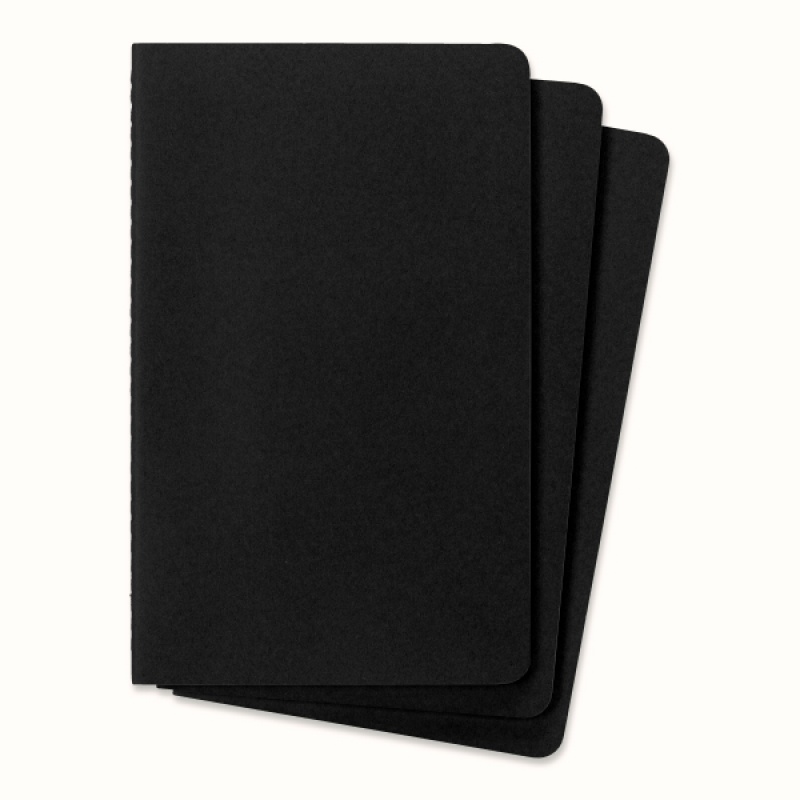 Zestaw 3 Zeszytów MOLESKINE Cahier Journals L (13x21cm) gładki, 80 stron, czarny - zdjęcie (5