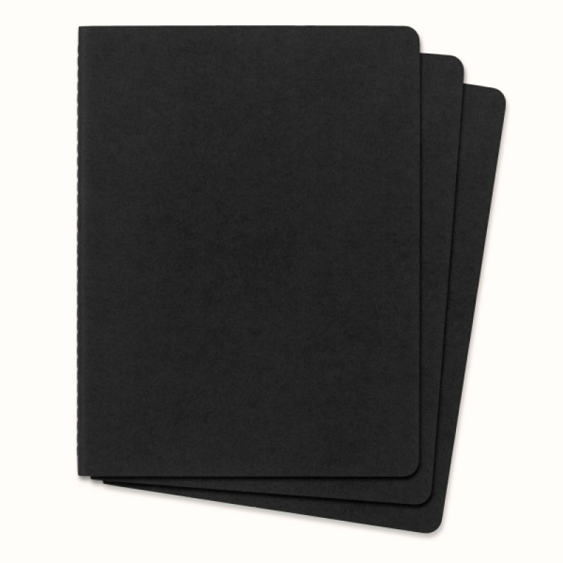 Zestaw 3 Zeszytów MOLESKINE Cahier Journals XL (19x25cm) w linie, 120 stron, czarny - zdjęcie (5