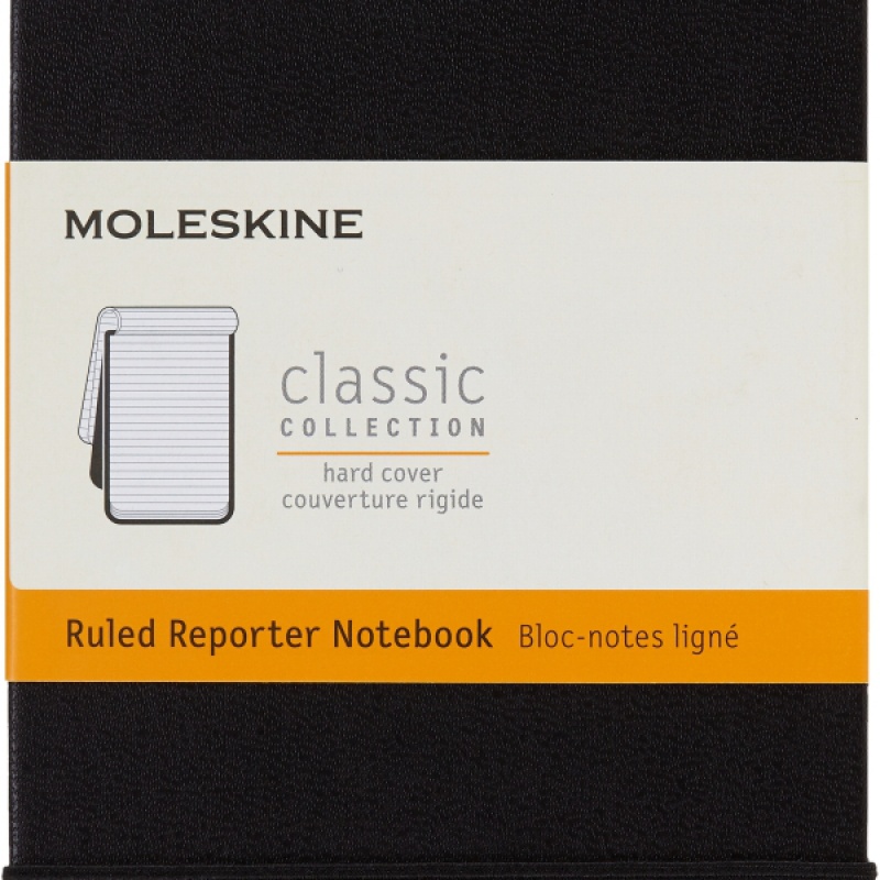 Notes MOLESKINE Reporter P (9x14cm) w linie, twarda oprawa, 192 strony, czarny - zdjęcie (5