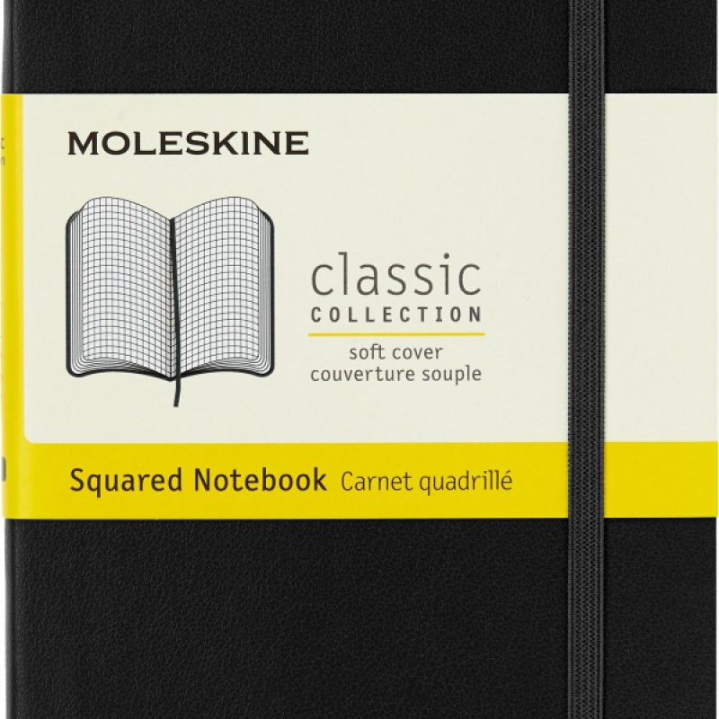 Notes MOLESKINE Classic P (9x14cm) w kratkę, miękka oprawa, 192 strony, czarny - zdjęcie (6