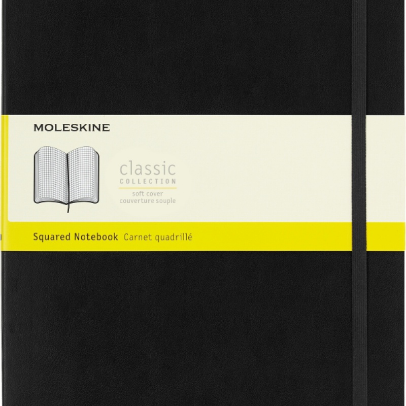 Notes MOLESKINE Classic XL (19x25cm) w kratkę, miękka oprawa, 192 strony, czarny - zdjęcie (6
