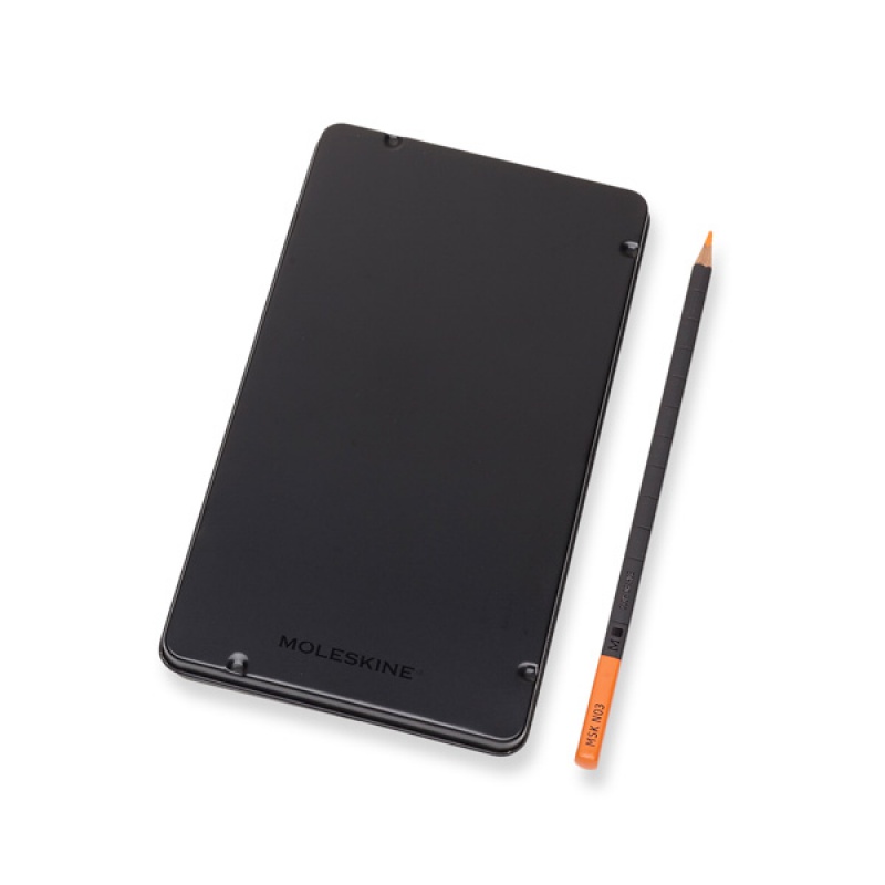 Zestaw kredek MOLESKINE 12 kolorów w metalowym pudełku - zdjęcie (4