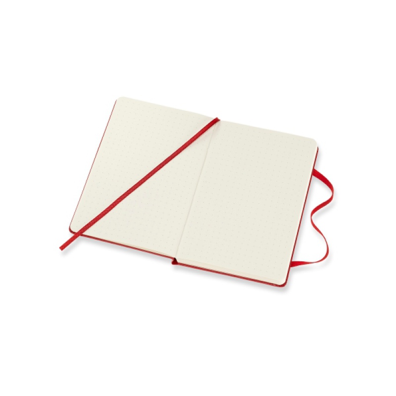 Notes MOLESKINE Classic P (9x14 cm) w kropki, twarda oprawa, scarlet red, 192 strony, czerwony - zdjęcie (4