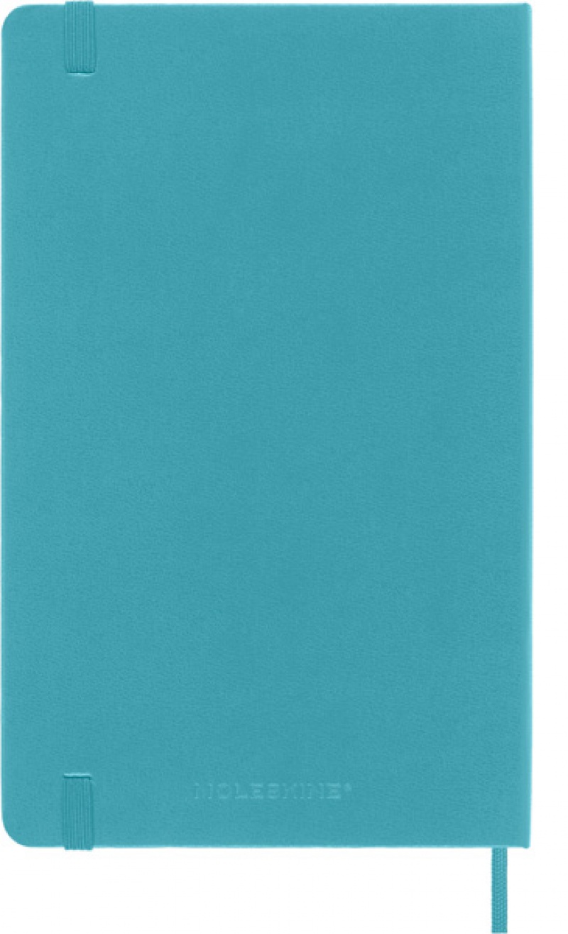 Notes MOLESKINE Classic L (13x21 cm) w linie, twarda oprawa, reef blue, 240 stron, niebieski - zdjęcie (2