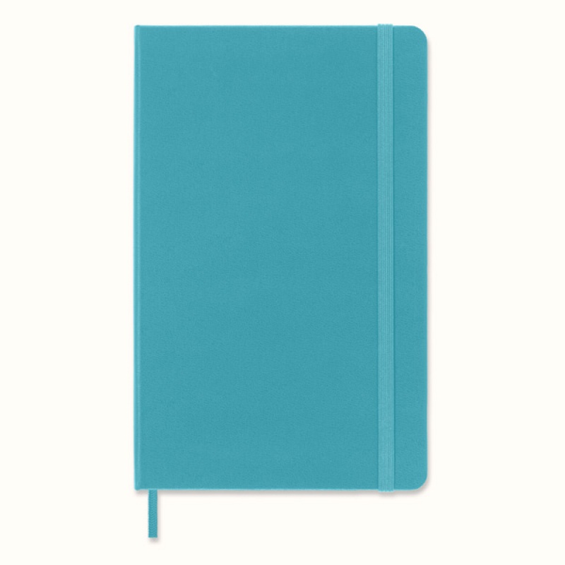 Notes MOLESKINE Classic L (13x21 cm) w linie, twarda oprawa, reef blue, 240 stron, niebieski - zdjęcie (9