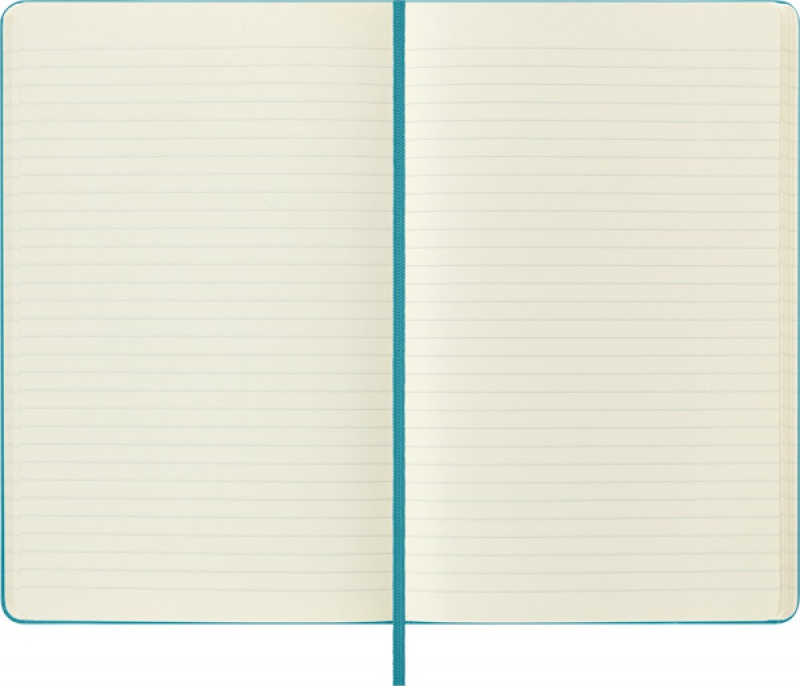 Notes MOLESKINE Classic L (13x21 cm) w linie, twarda oprawa, reef blue, 240 stron, niebieski - zdjęcie (6