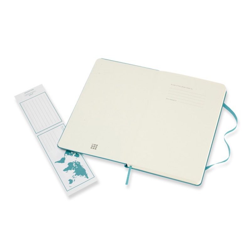Notes MOLESKINE Classic L (13x21 cm) w linie, twarda oprawa, reef blue, 240 stron, niebieski - zdjęcie (5