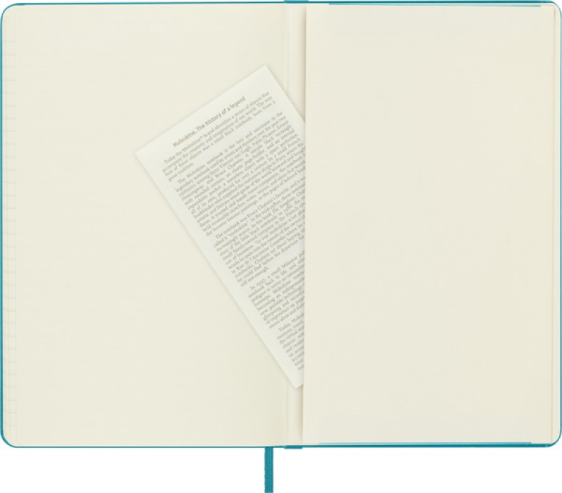 Notes MOLESKINE Classic L (13x21 cm) w linie, twarda oprawa, reef blue, 240 stron, niebieski - zdjęcie (4