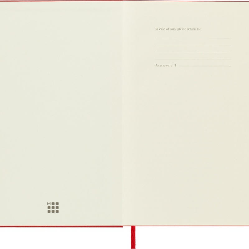 Notes MOLESKINE Classic L (13x21 cm) w kropki, twarda oprawa, scarlet red, 240 stron, czerwony - zdjęcie (9