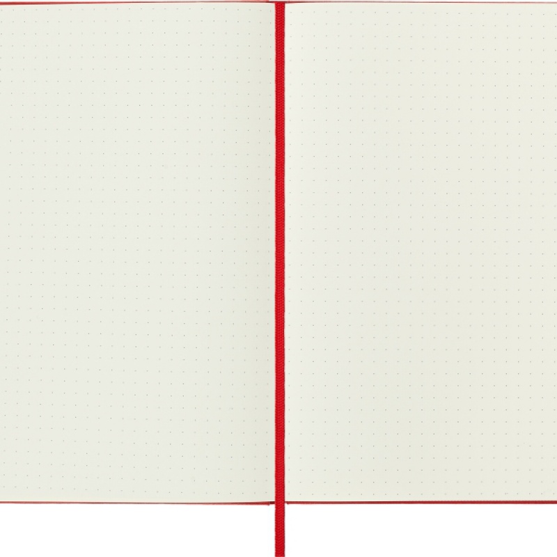 Notes MOLESKINE Classic L (13x21 cm) w kropki, twarda oprawa, scarlet red, 240 stron, czerwony - zdjęcie (7