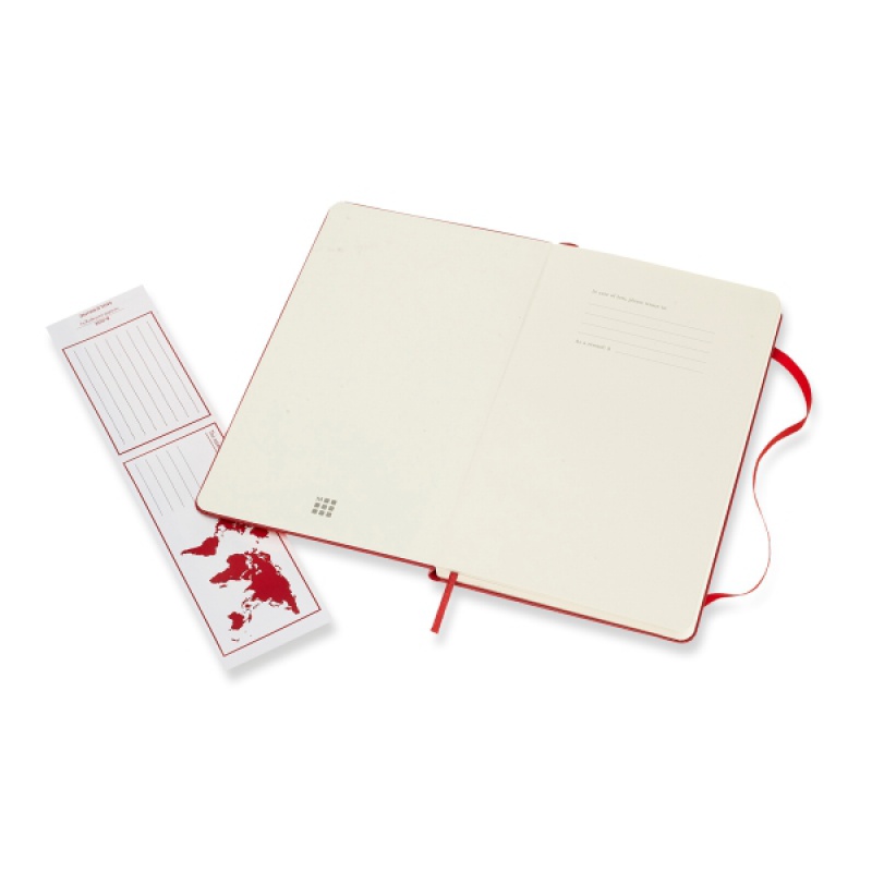 Notes MOLESKINE Classic L (13x21 cm) w kropki, twarda oprawa, scarlet red, 240 stron, czerwony - zdjęcie (6