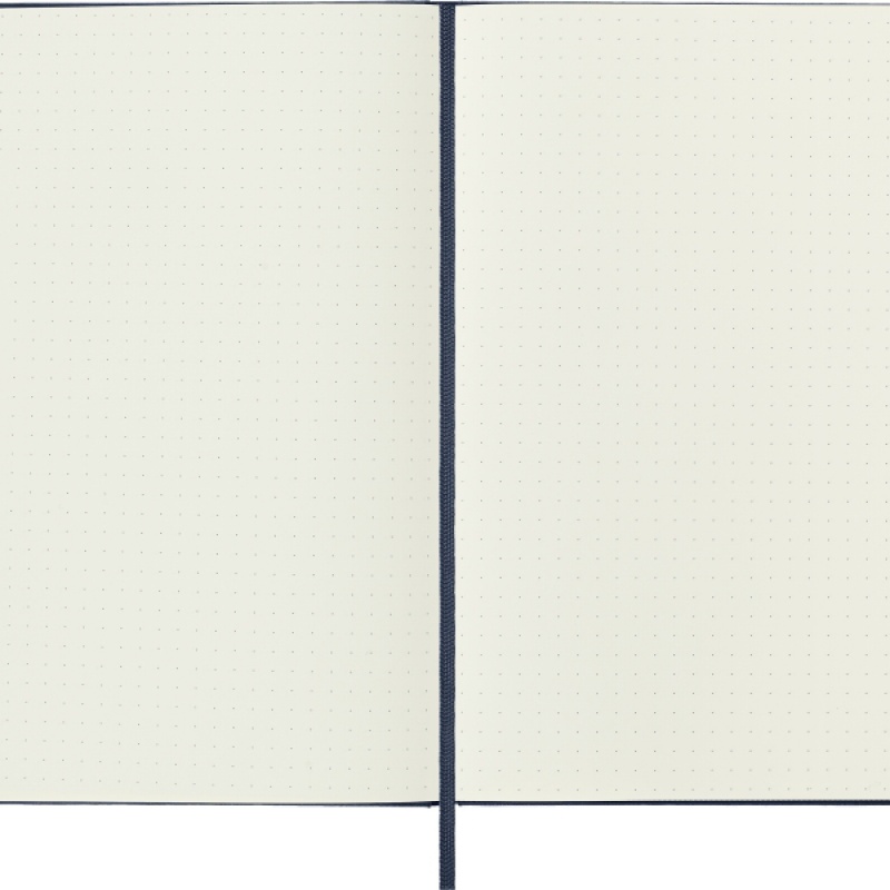 Notes MOLESKINE Classic L (13x21 cm) w kropki, twarda oprawa, sapphire blue, 240 stron, niebieski - zdjęcie (7