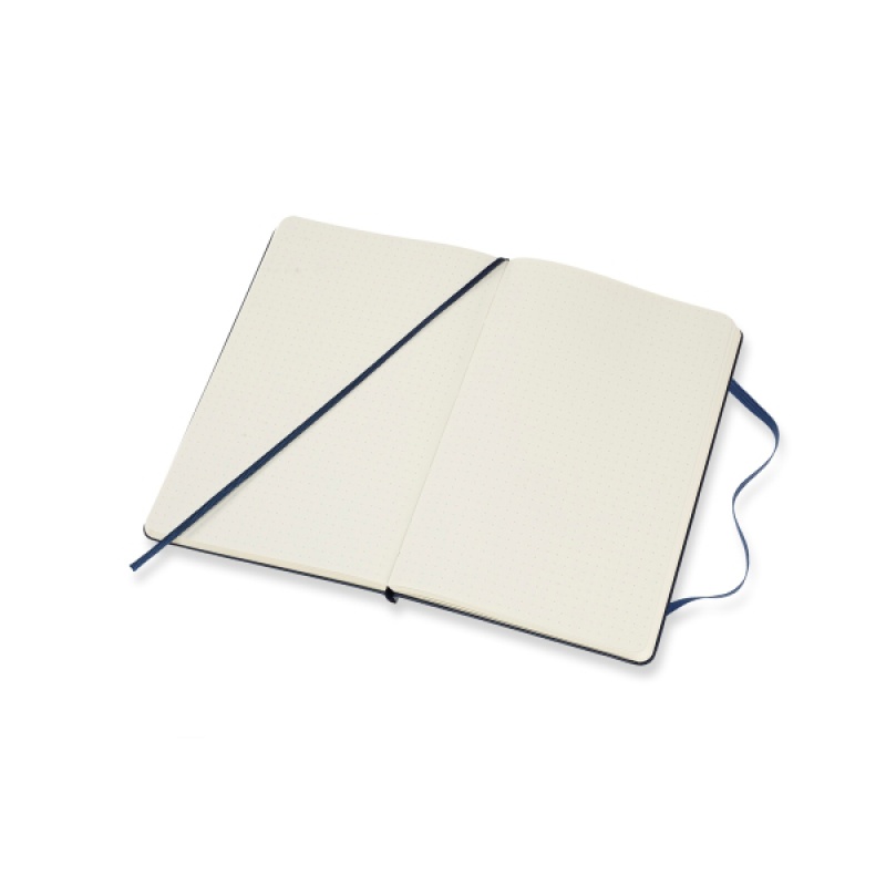 Notes MOLESKINE Classic L (13x21 cm) w kropki, twarda oprawa, sapphire blue, 240 stron, niebieski - zdjęcie (4