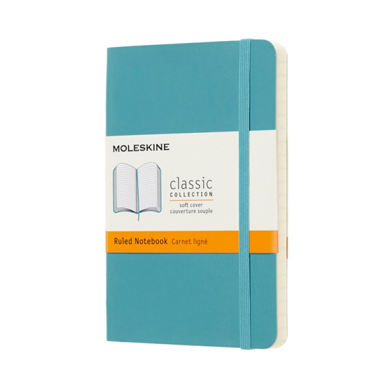 Notes MOLESKINE P (9x14 cm) w linie, miękka oprawa, reef blue, 192 strony, niebieski - zdjęcie (12