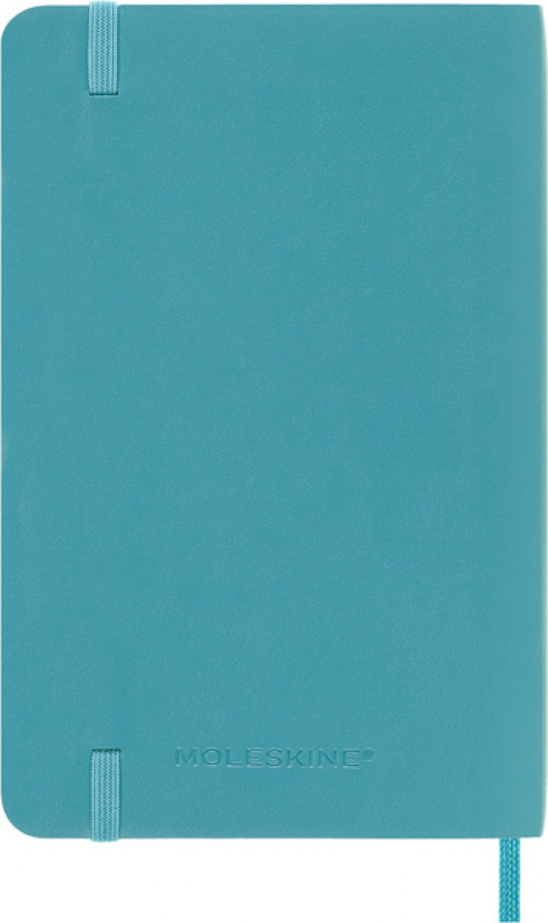 Notes MOLESKINE P (9x14 cm) w linie, miękka oprawa, reef blue, 192 strony, niebieski - zdjęcie (3